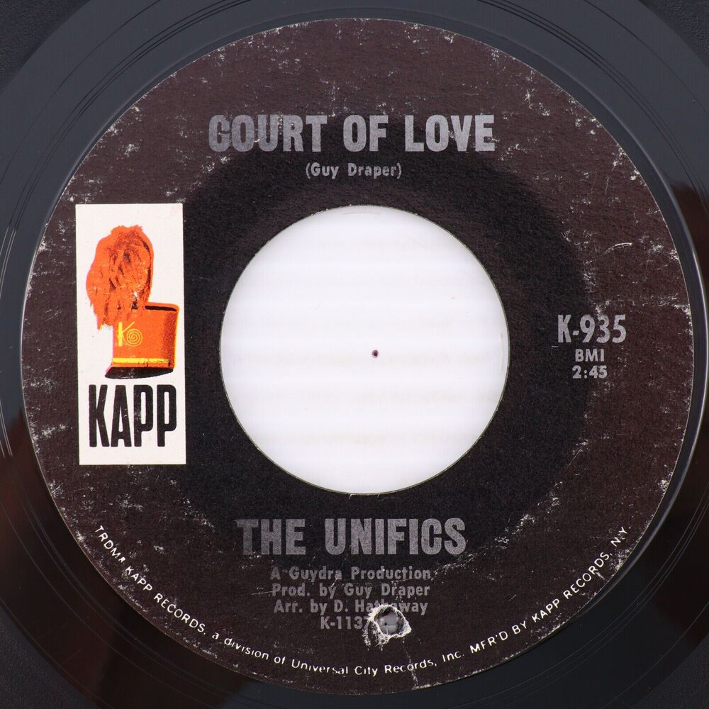 The Unifics – Court Of Love / Which One Should I Choose 1968 45 rpm Record K-935